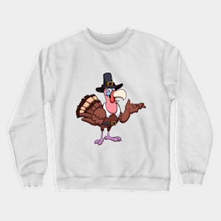 Cute Cartoon Thanksgiving Turkey Crewneck Sweatshirt